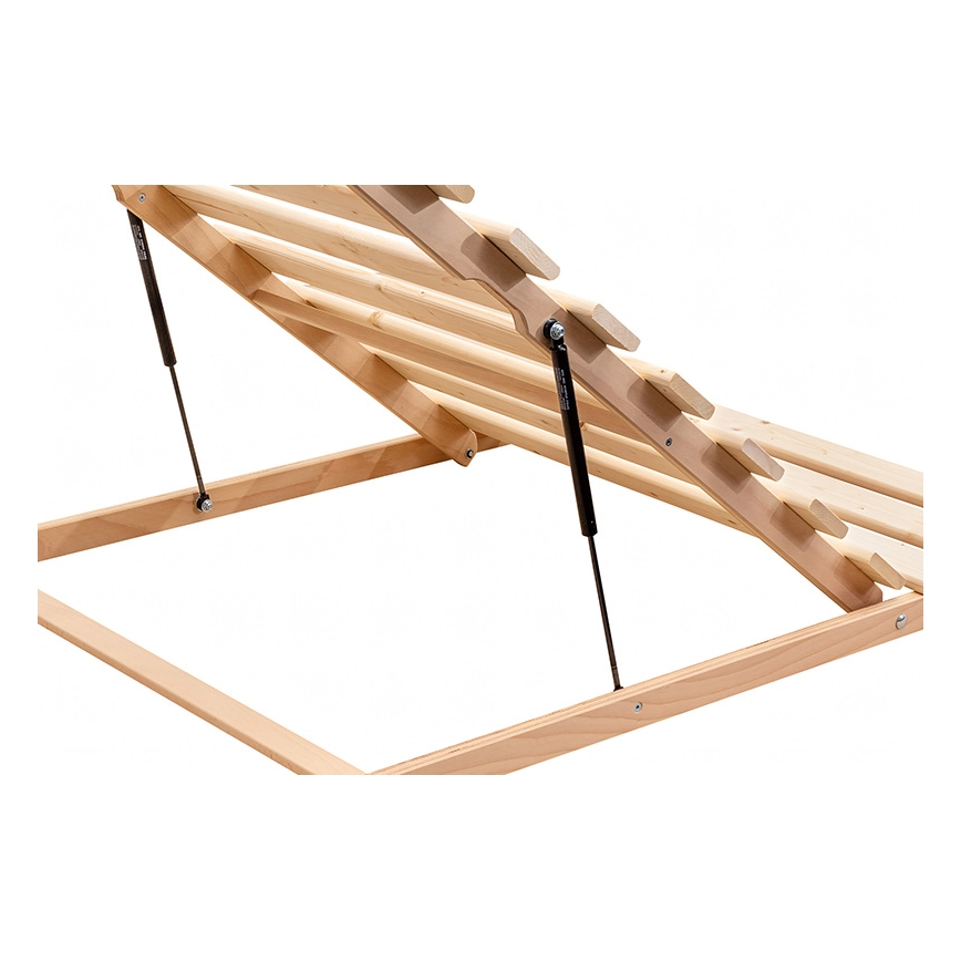 Estrado fixo de ripas com inclinação das pernas HOVDEN 200x90 cm