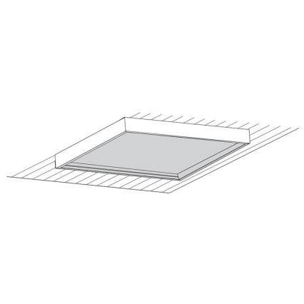 Estrutura metálica para instalar um painel LED 595x595 mm