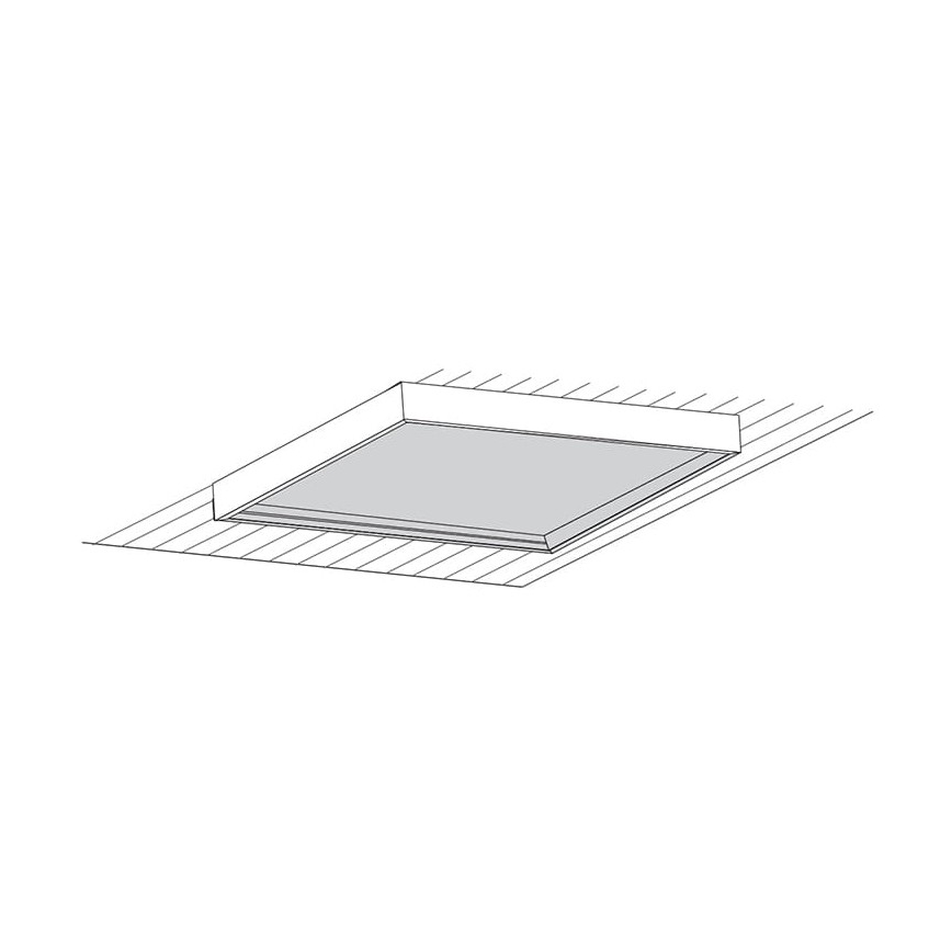 Estrutura metálica para instalar um painel LED 595x595 mm