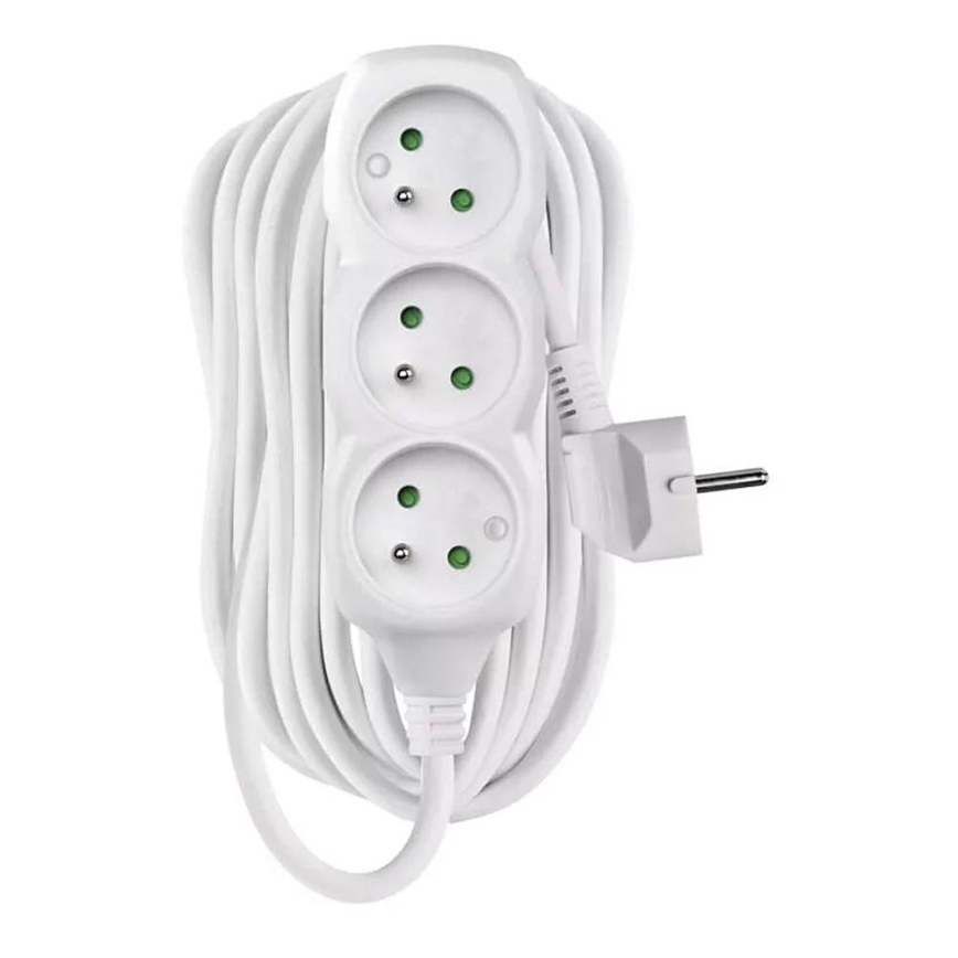 Extensão 3Z 10m branco