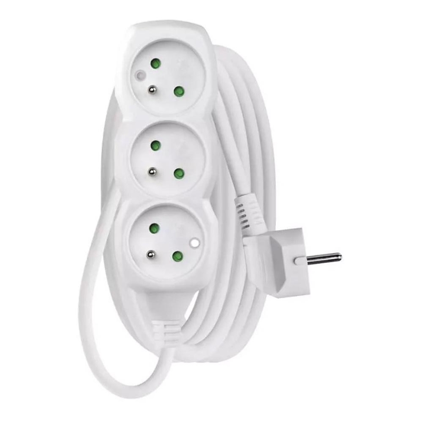 Extensão 3Z 3m branco