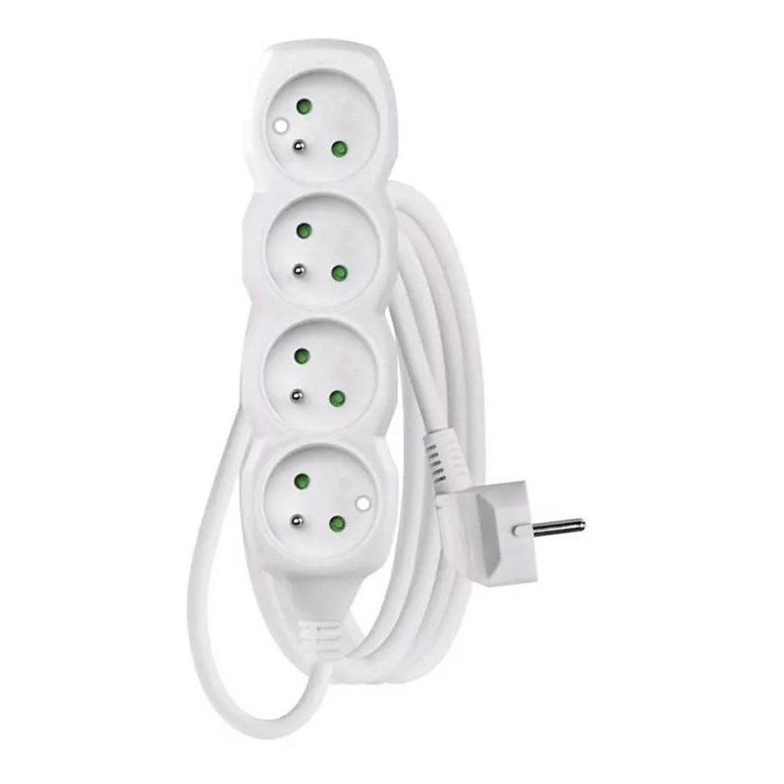 Extensão 4Z 3m branco