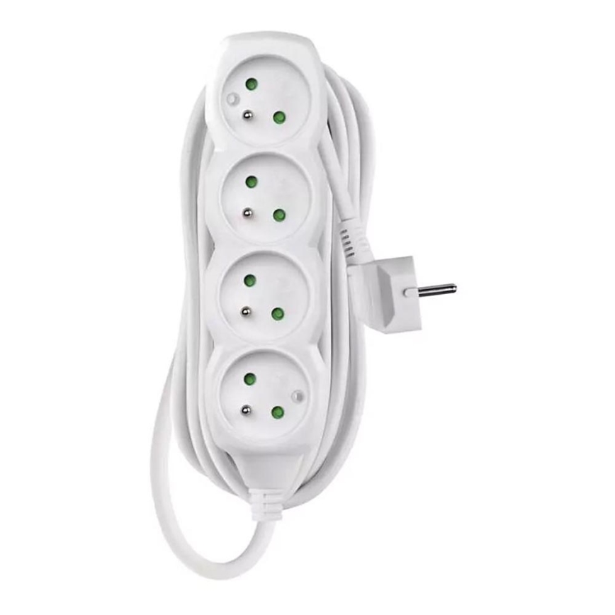 Extensão 4Z 5m branco