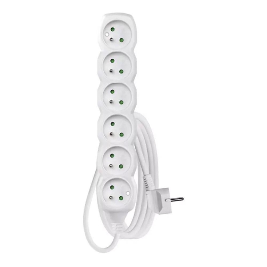 Extensão 6Z 3m branco
