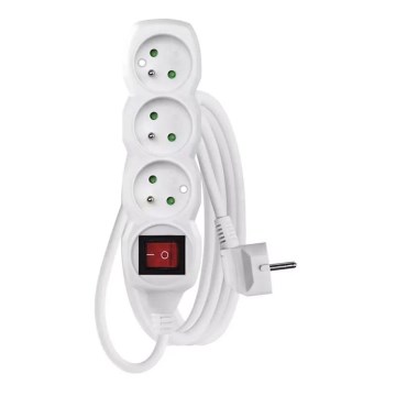 Extensão com interruptor 3P 3m branca