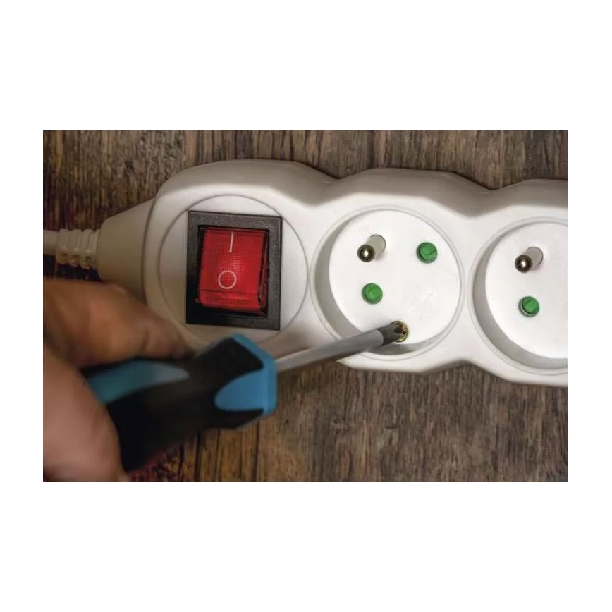 Extensão com um interruptor 5Z 5m branco