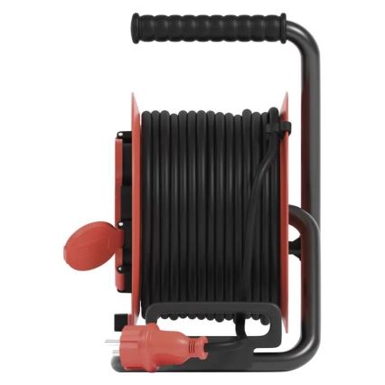 Extensão de cabo com 4 tomadas 25m IP44 vermelho