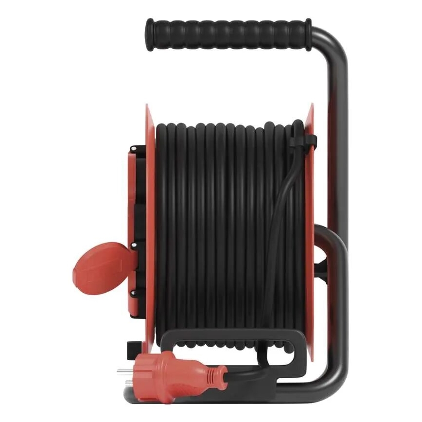 Extensão de cabo com 4 tomadas 25m IP44 vermelho