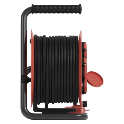 Extensão de cabo com 4 tomadas 25m IP44 vermelho