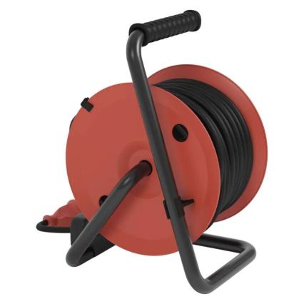 Extensão de cabo com 4 tomadas 25m IP44 vermelho