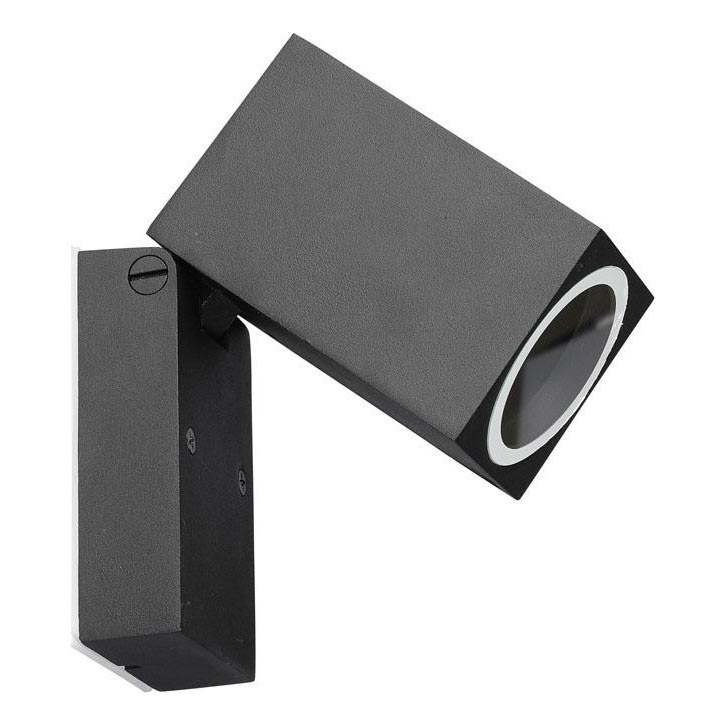 Exterior flexível iluminação de parede 1xGU10/35W/230V IP44 preto