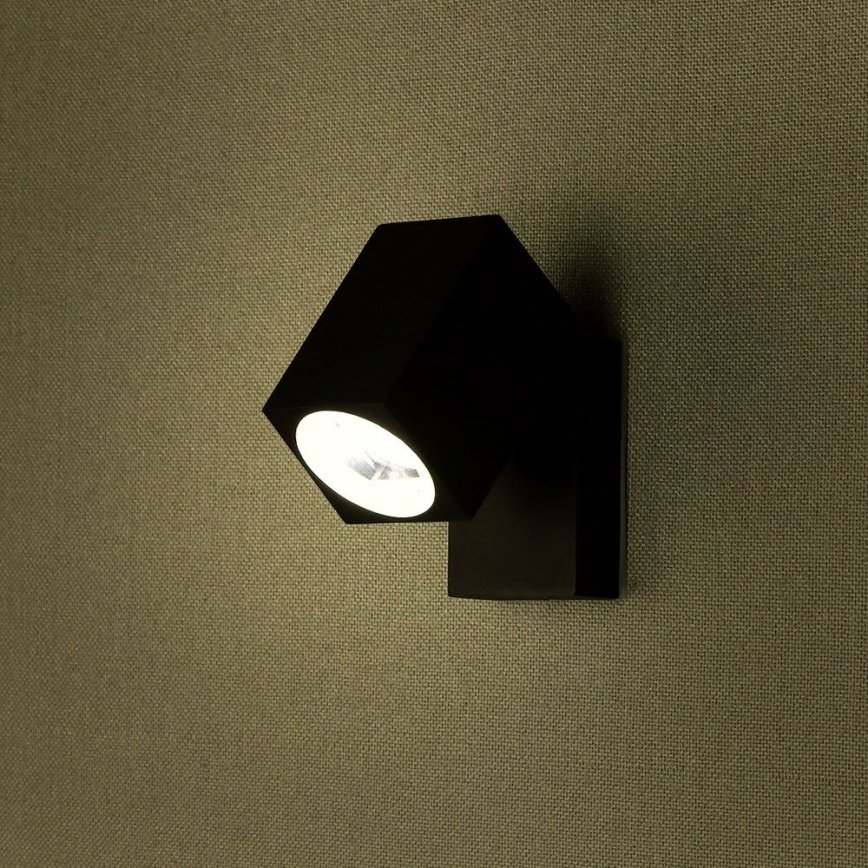 Exterior flexível iluminação de parede 1xGU10/35W/230V IP44 preto