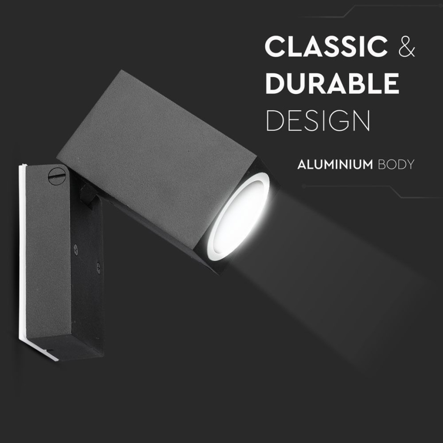 Exterior flexível iluminação de parede 1xGU10/35W/230V IP44 preto
