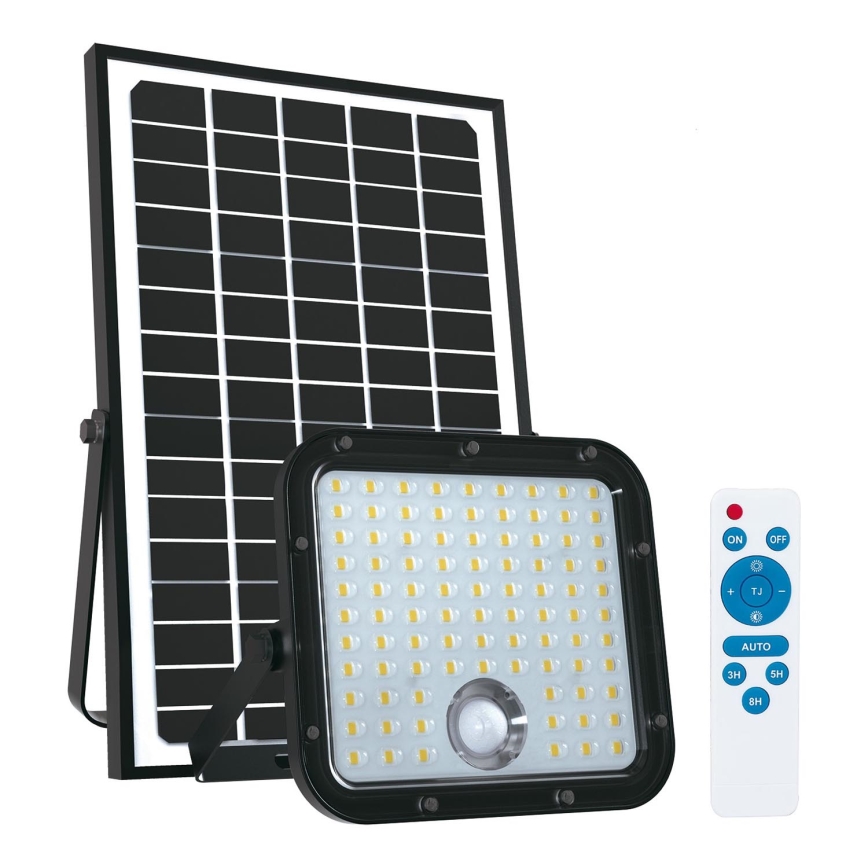 Exterior solar holofote com uma sensor LED/30W/6,4V 4000K IP65 + controlo remoto