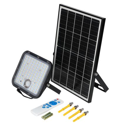 Exterior solar holofote com uma sensor LED/30W/6,4V 4000K IP65 + controlo remoto