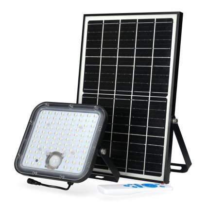 Exterior solar holofote com uma sensor LED/30W/6,4V 4000K IP65 + controlo remoto
