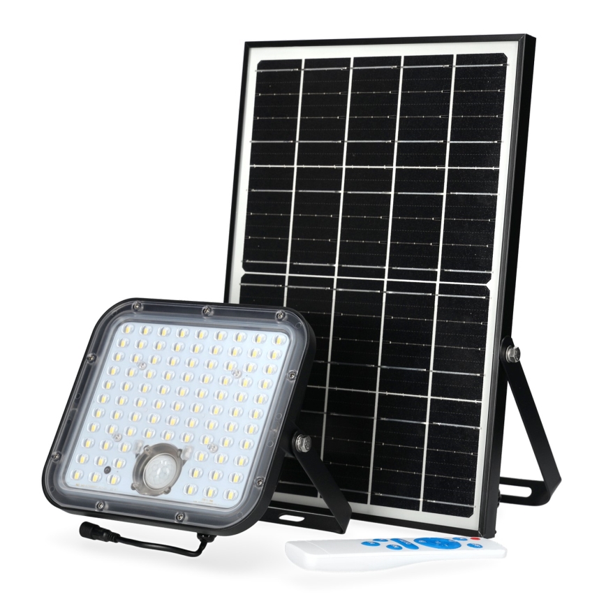 Exterior solar holofote com uma sensor LED/30W/6,4V 4000K IP65 + controlo remoto