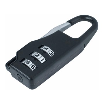 Extol - Cadeado com combinação de código de três dígitos 21,5x60 mm preto