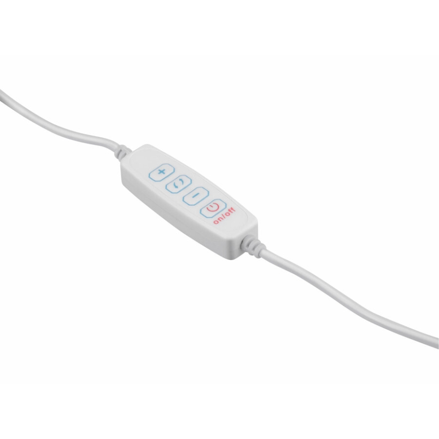 Extol - Candeeiro de mesa LED com regulação e lupa LED/8W/5V 2900/4500/7500K branco