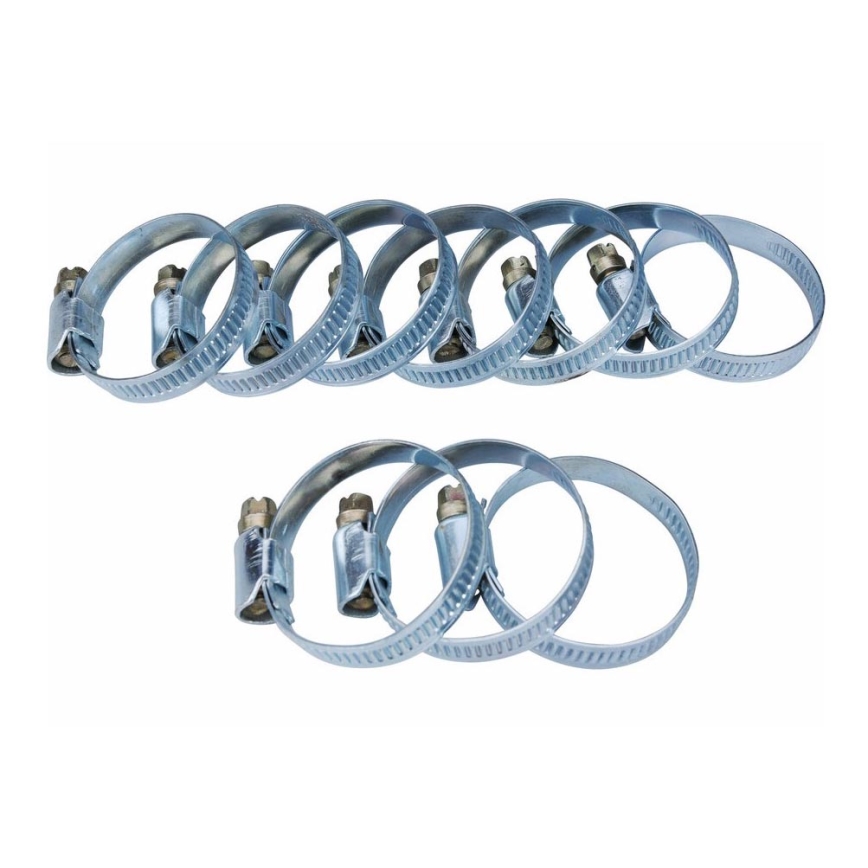 Extol - CONJUNTO 10x Clipe para mangueira 25-40 mm aço inoxidável