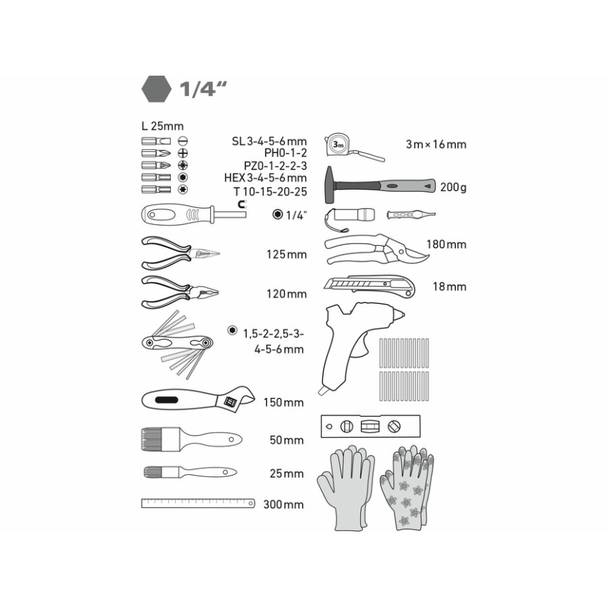 Extol - Conjunto de ferramentas 68 pcs