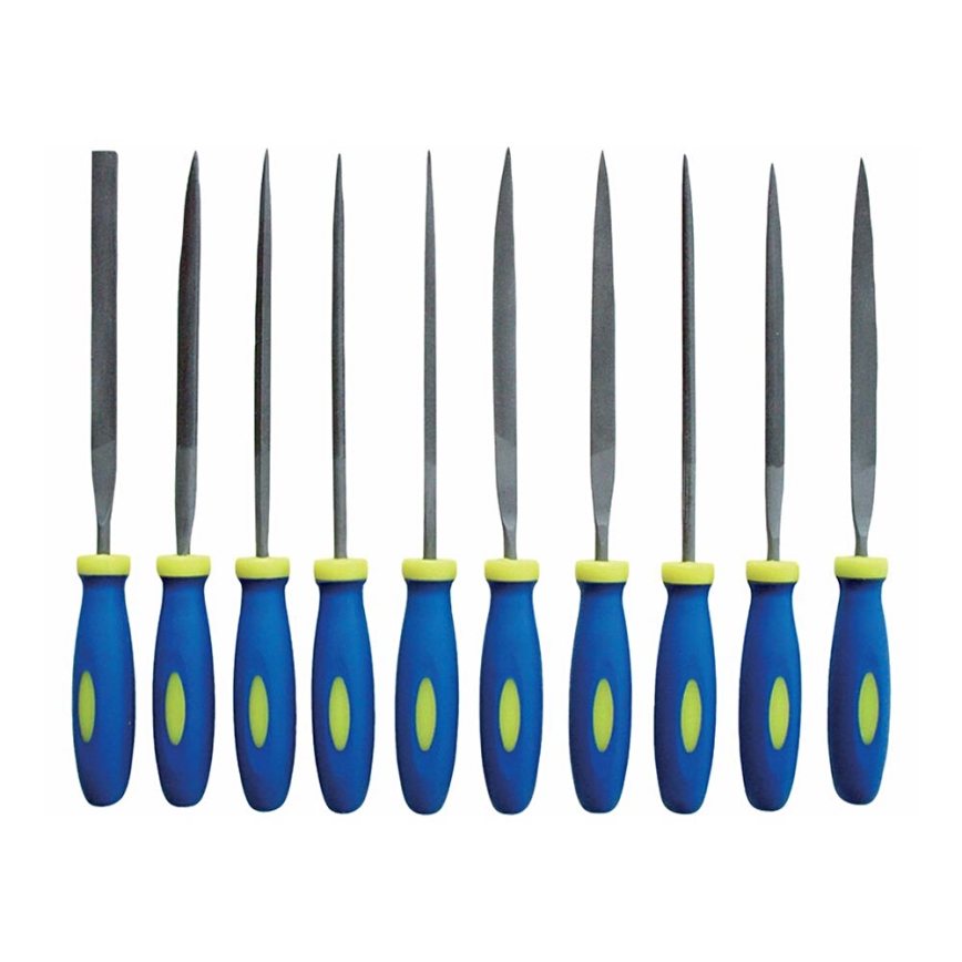 Extol - Conjunto de limas de agulha com cabo de plástico 10 pcs