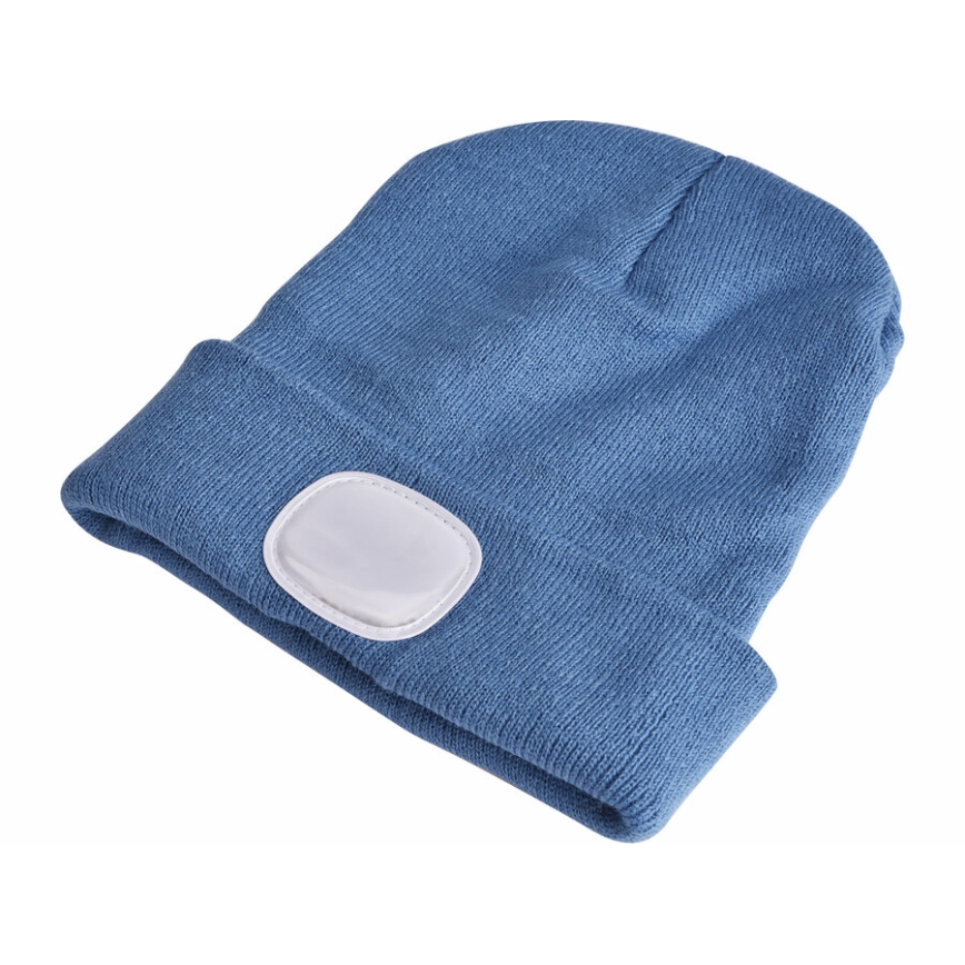 Extol - Gorro com uma lanterna de cabeça e carregador USB 300 mAh azul tamanho UNI