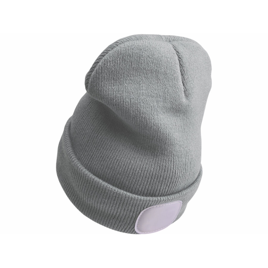 Extol - Gorro com uma lanterna de cabeça e carregador USB 300 mAh cinzento tamanho UNI
