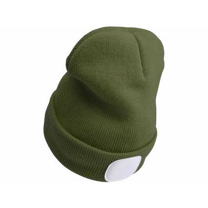 Extol - Gorro com uma lanterna de cabeça e carregador USB 300 mAh verde tamanho UNI