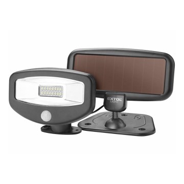 Extol - Holofote Solar LED com sensor LED/500 mAh/3,7V IPX4