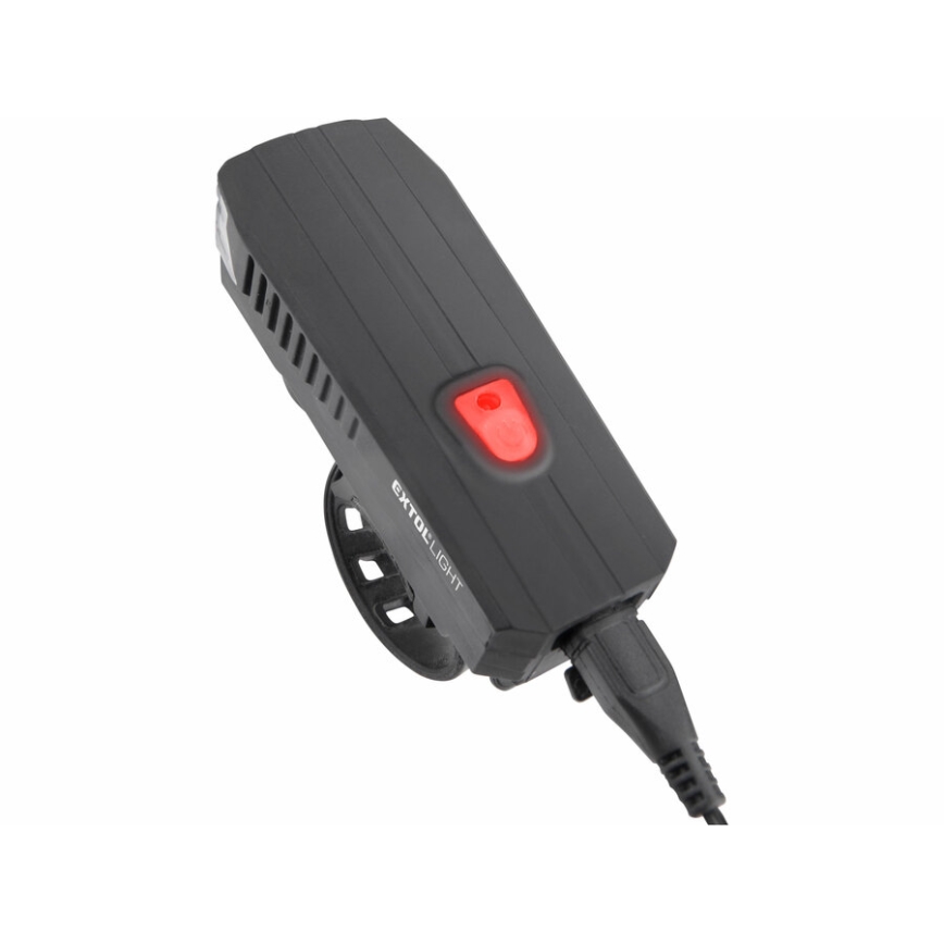 Extol - Lanterna de bicicleta recarregável com uma buzina LED/5W/1200mAh/3,7V IPX4