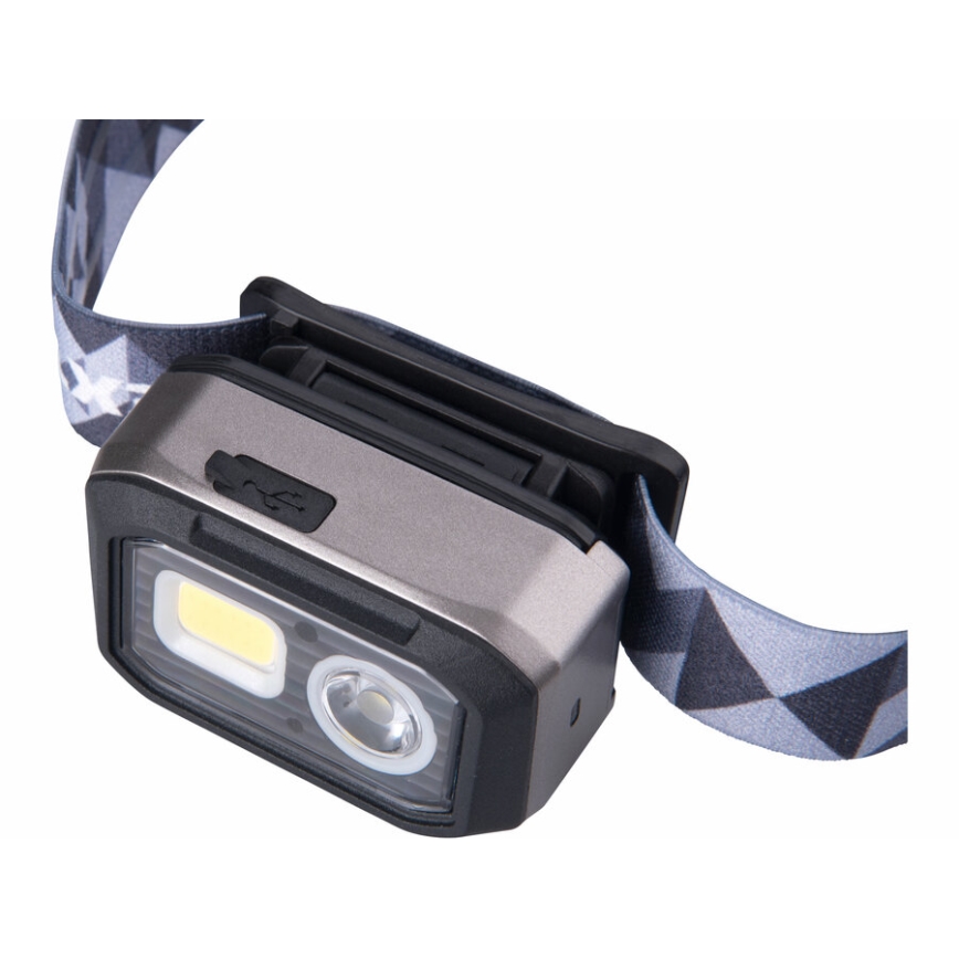 Extol - Lanterna de cabeça LED com um sensor LED/1000 mAh/3,7V/3xAAA IPX4