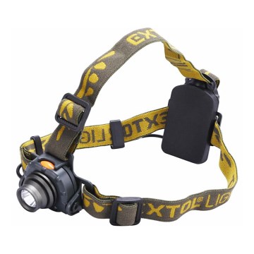 Extol - Lanterna de cabeça LED com um sensor LED/3W/3xAAA amarela/cinzenta