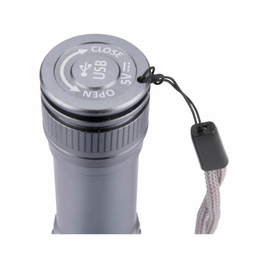 Extol - Lanterna LED LED/2000 mAh/3,7V cromado mate