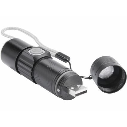 Extol - Lanterna LED LED/3W/450 mAh/3,7V preto