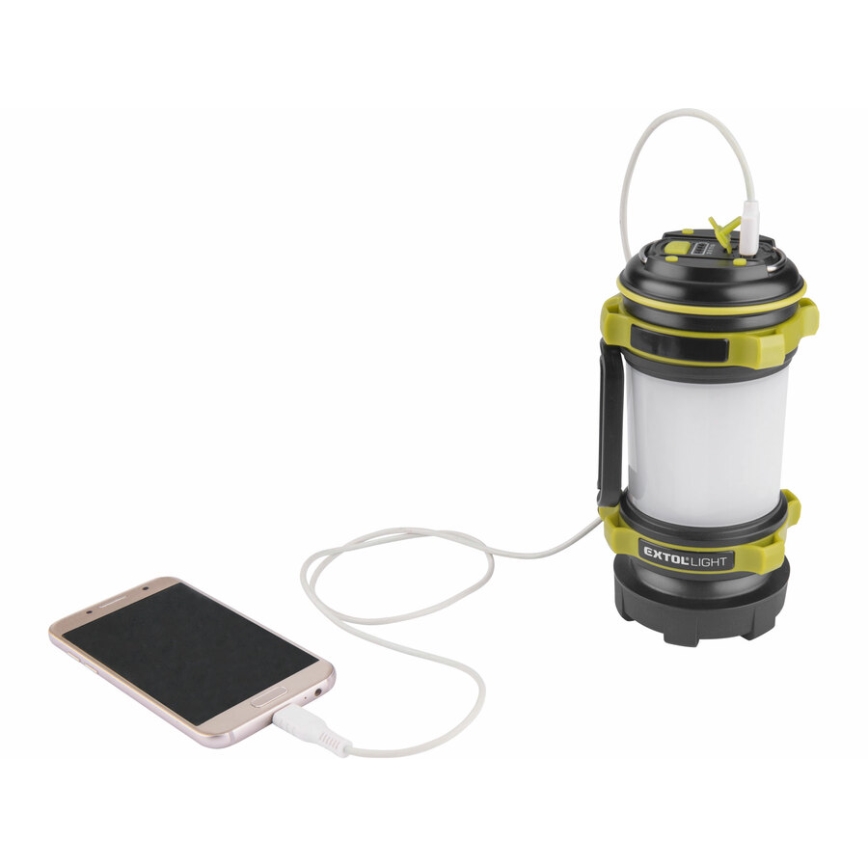 Extol - Lanterna LED regulável com power bank LED/2600 mAh/3,7V IPX4