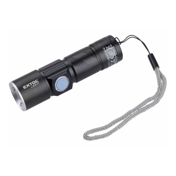 Extol - Lanterna recarregável LED/3W/450 mAh/3,7V preta