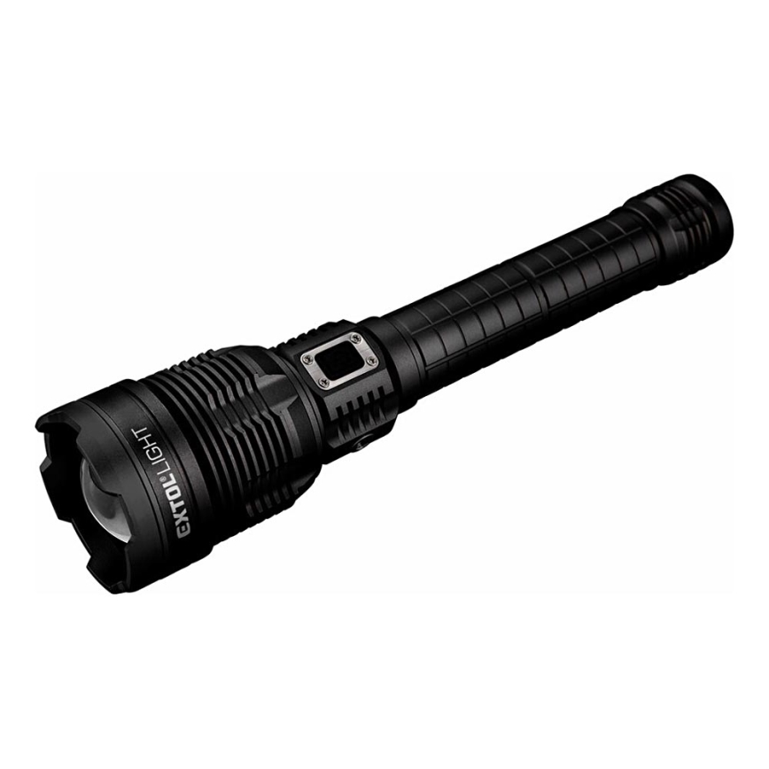Extol - Lanterna regulável LED com power bank LED/60W/10000 mAh 8000 lm IPX4 preto