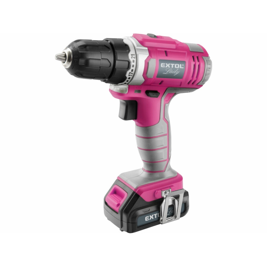 Extol - Parafusadeira a bateria 1300 mAh 12V rosa