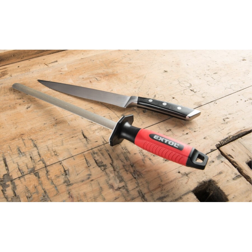 Extol Premium - Aço de afiar com uma camada de pó de diamante 26 cm P400