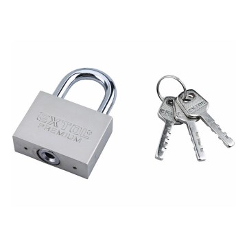 Extol Premium - Cadeado metálico 50 mm prateado