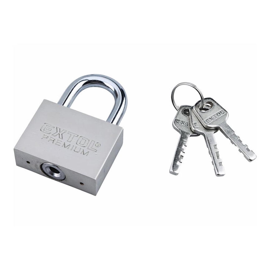 Extol Premium - Cadeado metálico 50 mm prateado