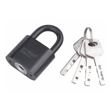 Extol Premium - Cadeado metálico de 40 mm preto