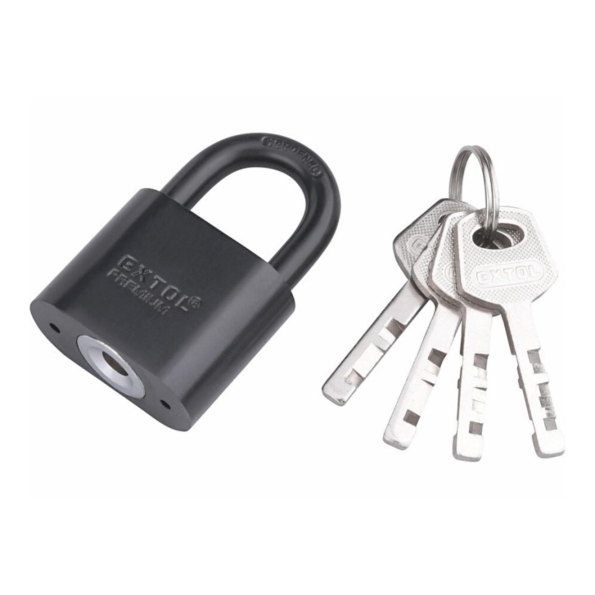Extol Premium - Cadeado metálico de 40 mm preto
