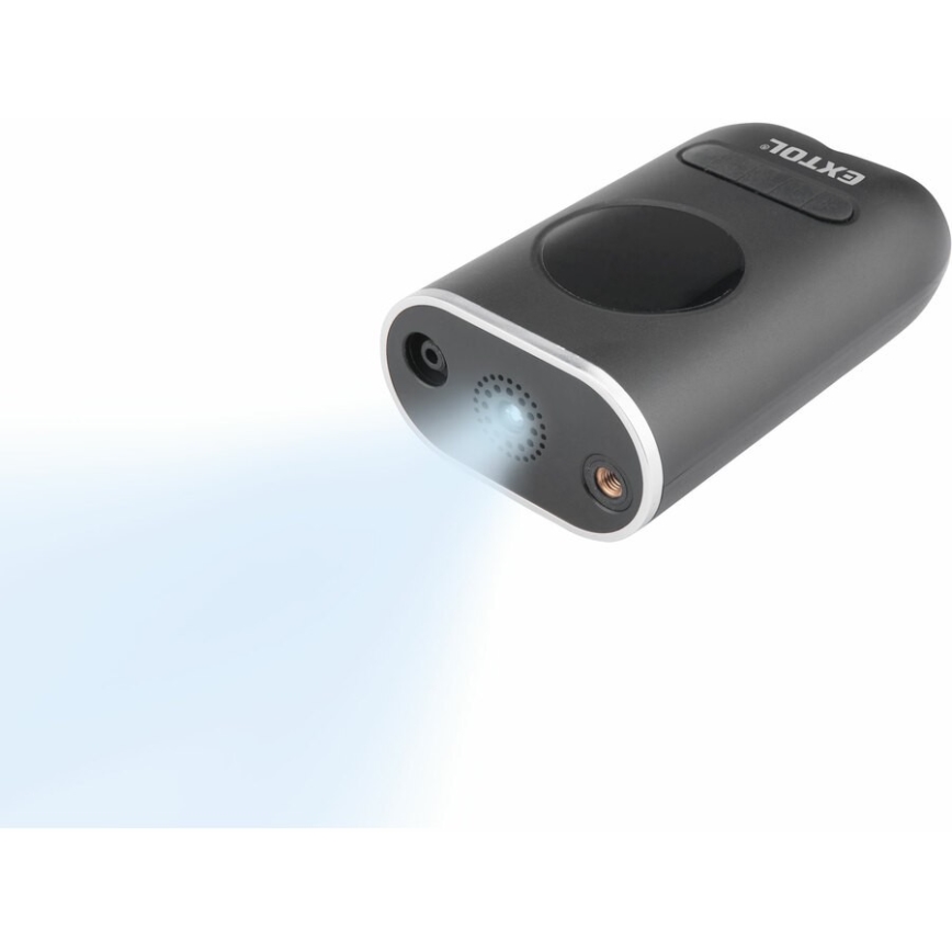 Extol Premium - Compressor digital de bolso 2000 mAh 7,4V preto