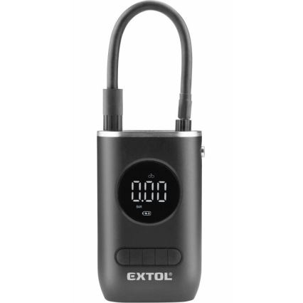 Extol Premium - Compressor digital de bolso 2000 mAh 7,4V preto