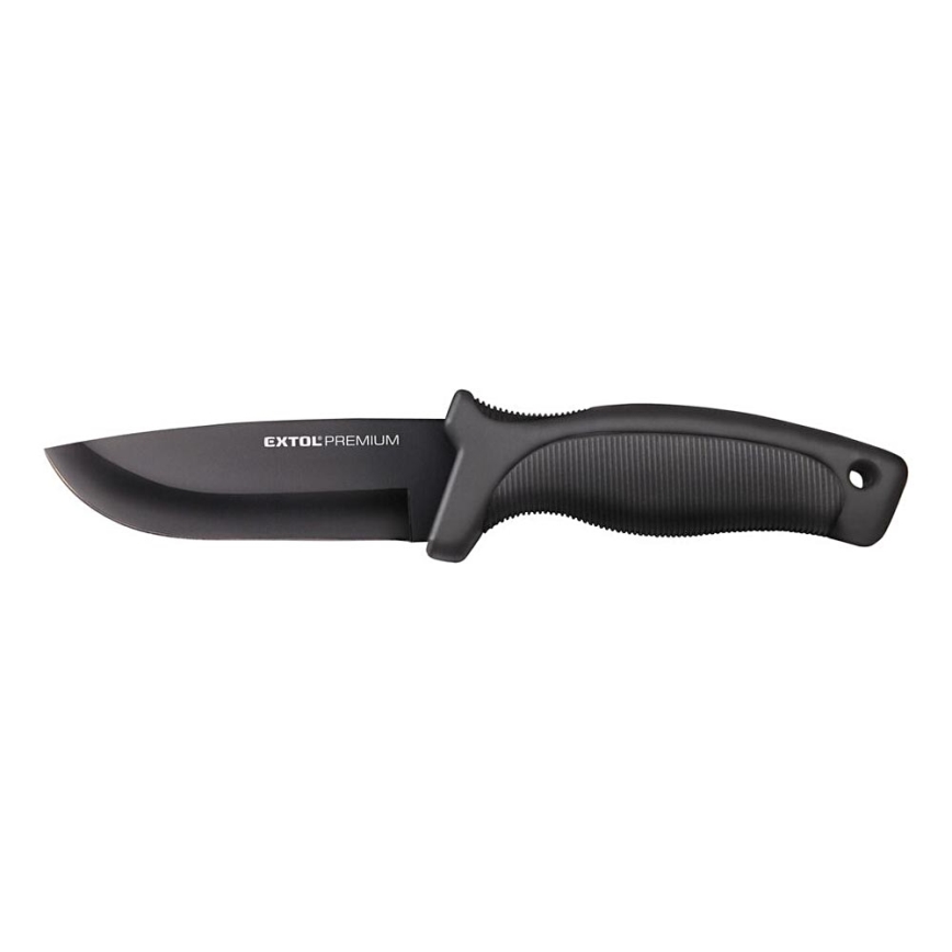 Extol Premium - Faca de caça preto/aço inoxidável 11 cm