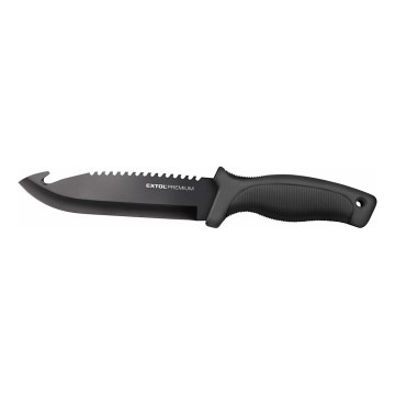 Extol Premium - Faca de caça preto/aço inoxidável 15 cm