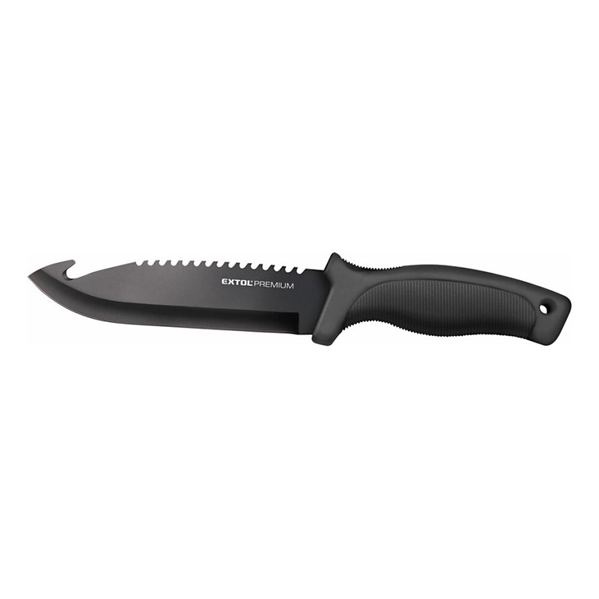 Extol Premium - Faca de caça preto/aço inoxidável 15 cm
