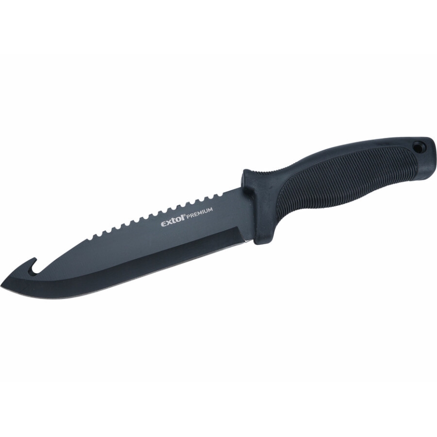 Extol Premium - Faca de caça preto/aço inoxidável 15 cm
